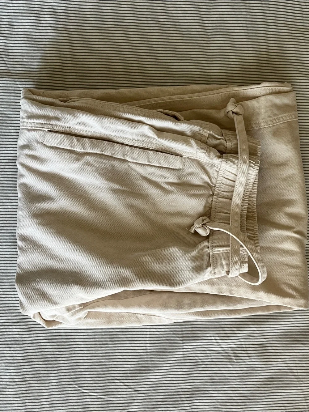 COS Drawstring Waist Pants in Light Beige